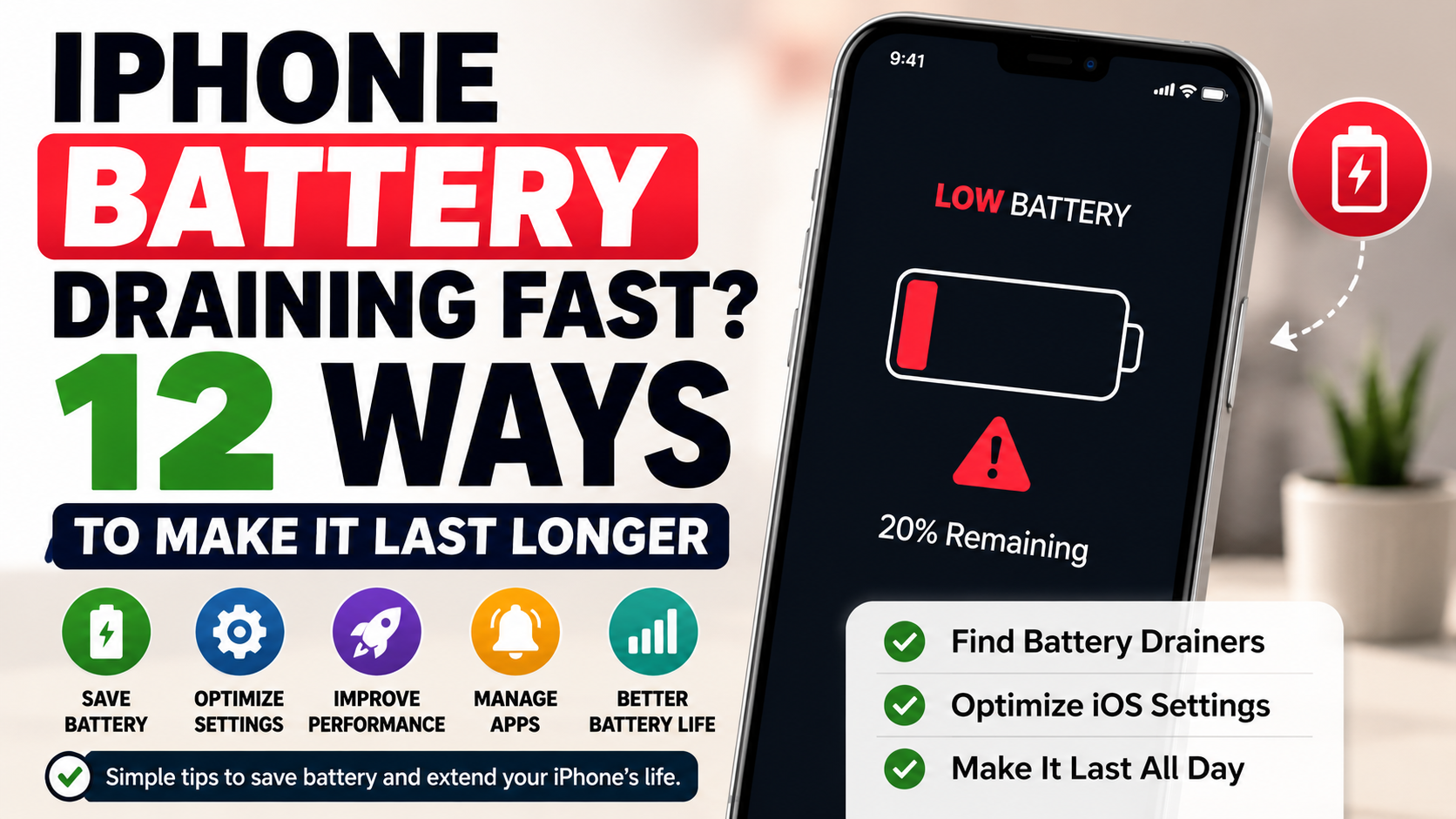 12 Ways to Stop iPhone Battery Drain